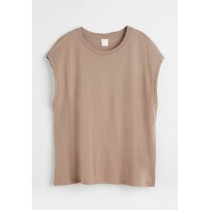 H&M Brown Taupe Jersey Sleeveless Top